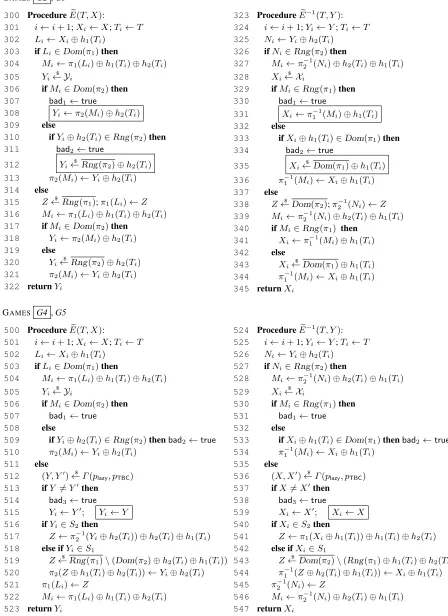 Fig. 6. In Game G4, we use a coupling Γ to sample random variables from the distribution of Game G3 (plazy) and the distribu-tion of an ideal TBC (pTBC)
