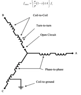 Figure 1. Typical faults in stator winding.                                                     