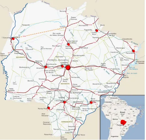 Figure 1. Location of the cities participating in the PROUCA