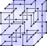 Fig. 1: Hamiltonian cycle passing through the vertices of a 4 × 4 × 4 cube