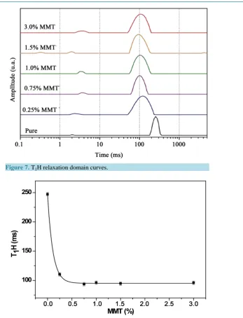 Figure 7. T1H relaxation domain curves.                                                                