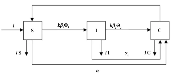 Figure 1. The flow diagram of the SICS model.                               