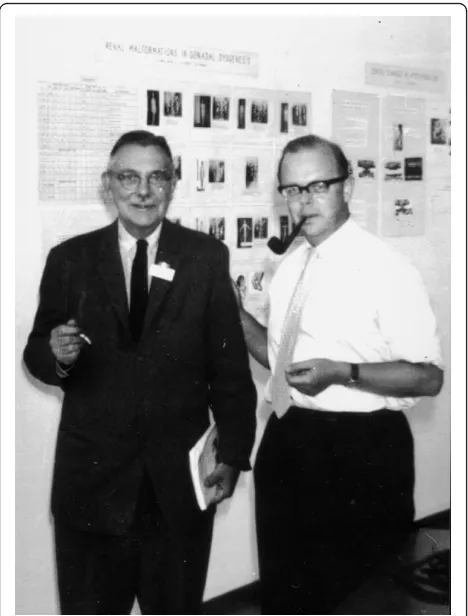 Figure 9 Two great friends: Lawson Wilkins with his eternalcigarette and Henning Anderson with his pipe