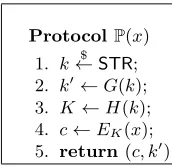 Fig. 1. The protocol P.