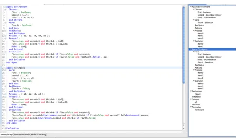 Fig. 10 The ISPL Editor (Eclipse plug-in)