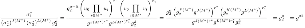 Table C.2: PRSSUF Re-Signature without introducing the new randomnessab