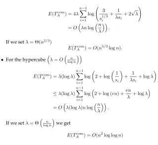 Table 2 compares upper bounds from Table 1 on the communication efforts for
