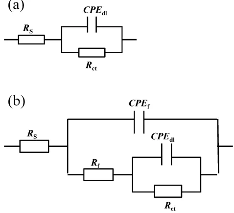 Fig. 7. The equivalent circuit used to model the electrochemical behavior of Q235 