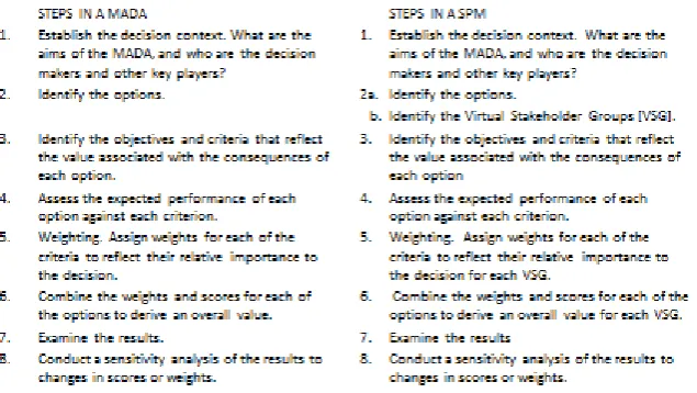 Figure 1: Comparison of the steps in a MADA and an SPM application 