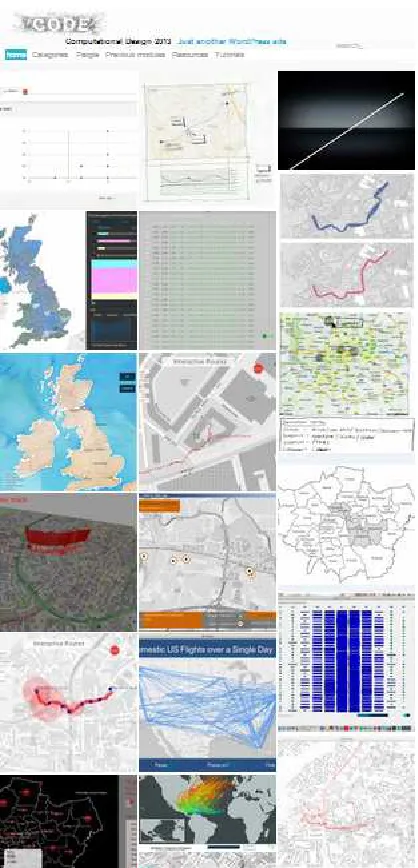 Figure 5: Superstudio blog visual interface showing an array of thumbnails, eachof which links to a blog post.