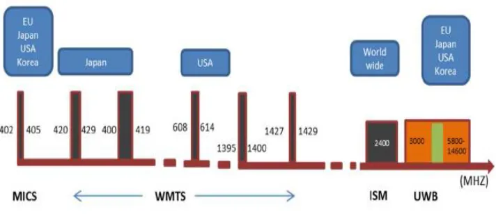 Figure 5. Frequency band for WBAN 