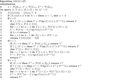 Fig. 4. OMAC-extension using an n-bit URP, P.