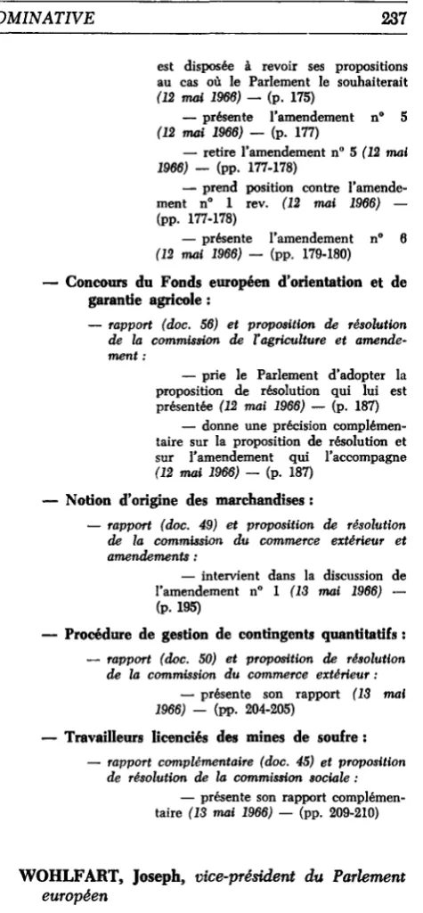 TABLE NOMINATIVE 