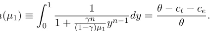 Figure 1: Expected proﬁts as a function of the search costs when all shopsare isolated