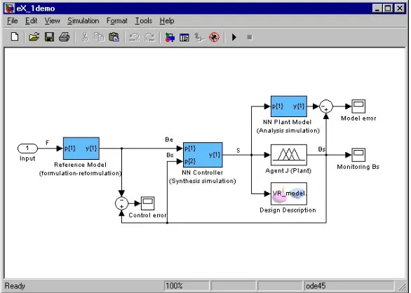 Figure 4: The control model of a generic agent in Matlab-Simulink.  