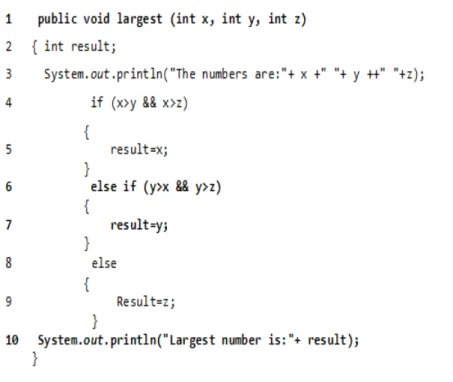 Figure 1.2: A code snippet showing the dynamic slice in bold with respect to slicing criterion
