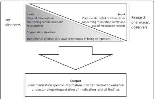 Fig. 1 Distribution of observational input between lay and research pharmacist observers