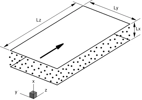FIG. 3. Schematic of the computational domain of the channel flow.