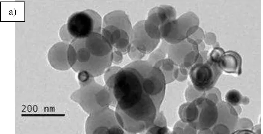 Fig. 1. HRTEM image of the aluminum-based nanoparticles 
