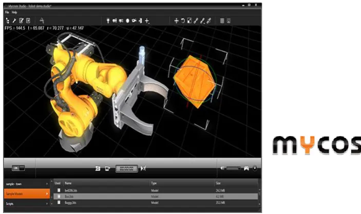 Figure 2.3: Mycosm studio editor and logo [47] 