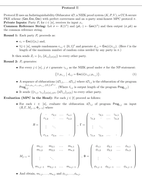 Figure 1: Two Round MPC Protocol