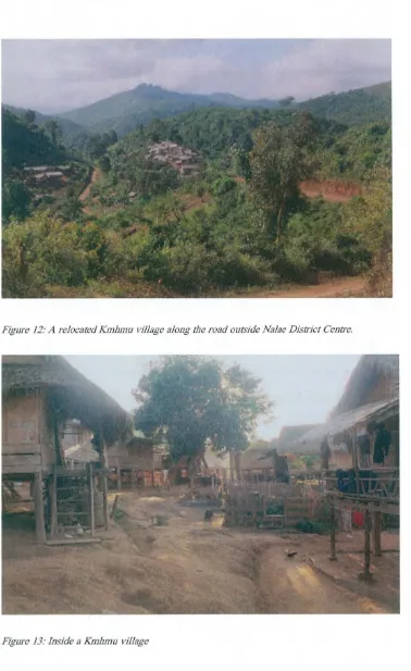 Figure 13: Inside a Kmhmu village 
