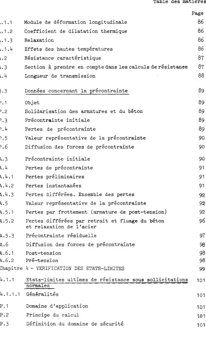 Table des matières 