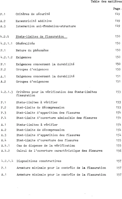 Table des matières 