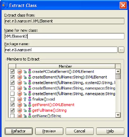 Figure 1.1: Extracting a class using an IDE