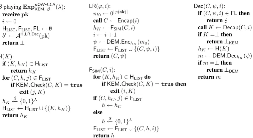 Figure 8: Description of reduction Bused to prove (11). When Bruns A , it needs to create an environ-ment E x pI ND -K D M -C C AHy b , A