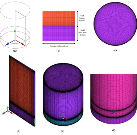Figure 6: (a) Cartesian coordinate system for the three geometries; (b) inflation layers in both 