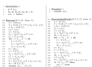 Fig. 4. LLCP’ computes the LLCPa of two inputs, a triple (H, V, M) and a set of tuples R, where a is thesize of a message block.