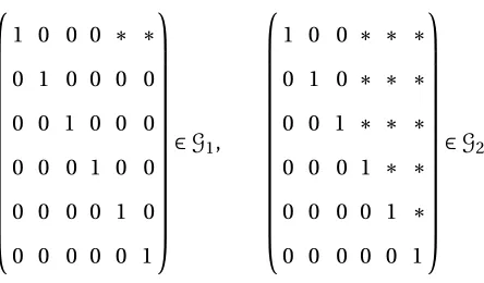Fig. 2. Examples for G1,G2 with ℓ = 6,t = 3