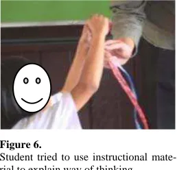 Figure 6. Student tried to use instructional mate-