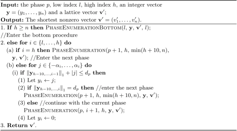 Table 4. PhaseEnumeration()