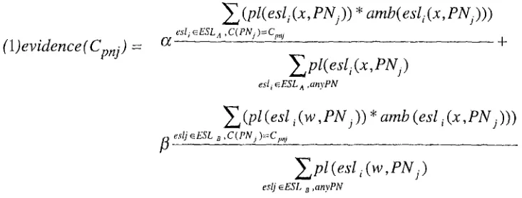Figure 1 - The evidence(Cpnj) computation formula 