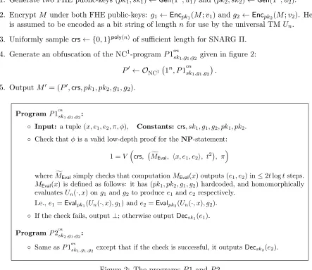 Figure 2: The programs P1 and P2