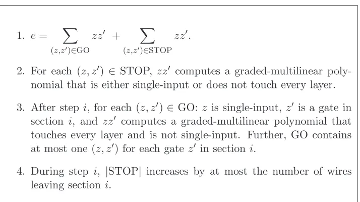 Figure 2: Invariants of the decomposition algorithm