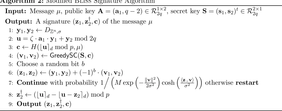 Table 2: Parameters of the modiﬁed scheme Bliss-b