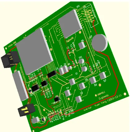 Figure 4. PCB design of hardware circuit. 
