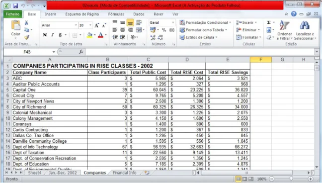 Figure 2.5: Spreadsheet Example 2 - 02rise
