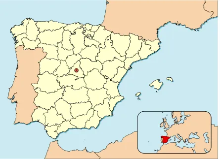 Figure 2. Location of the city of Madrid within Spain.