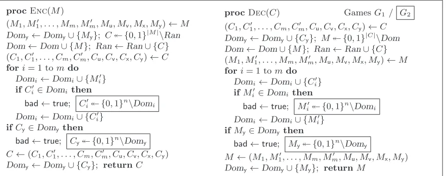Fig. 10. Games Gbut game1 and G2 in the proof of Theorem 4. Game G2 includes the corresponding boxed statement, G1 does not.