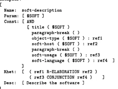 Figure 3: Exemplar for Software Description 