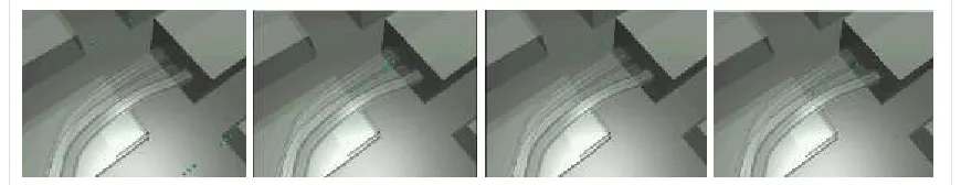 Figure 3: Port Authority Gateway project. Particle study of motion forces in successive sequences