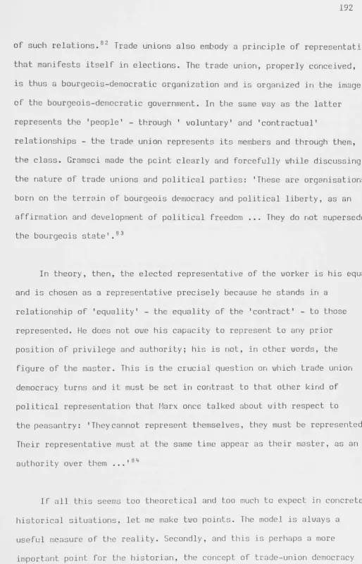 figure of the master. This is the crucial question on which trade union 