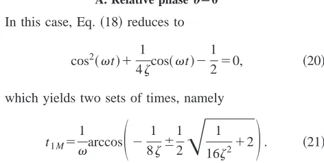 FIG. 5. Energies of the adiabatic states for a bichromatic ﬁeldand several ﬁeld- is given in units of the ﬁeld