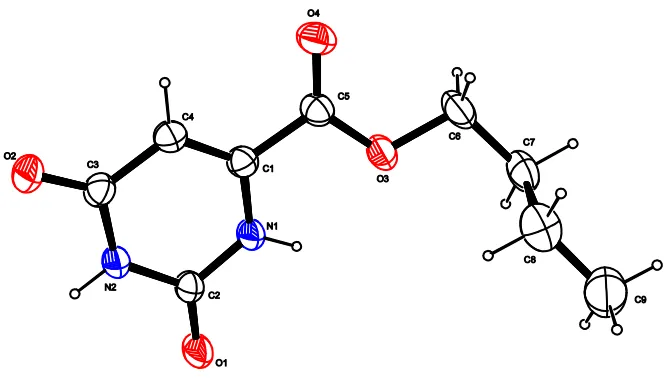 Fig 1. Crystal structure of compound 2 