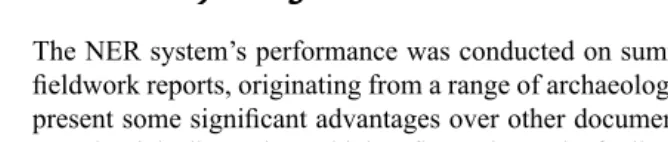 Table 5. F-measure score of four CRM entities (E19.Physical Object, E49.Time Appellation, E53.Place and E57.Material) for the ﬁ ve modes of semantic expansion.