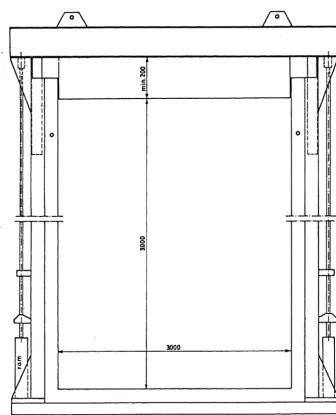 fig. 2.2/3: Example of test frame for load bearing wall 